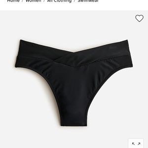 J crew new with tags size medium Cross-front cheeky bikini bottom